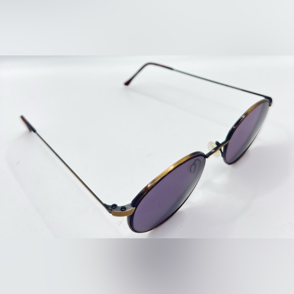 Vintage Looking Glass 7094 Brown Gold Oval Sunglasses Frames Only